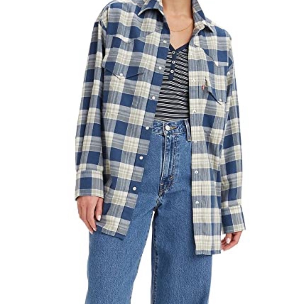 Levi's Women's Dylan Relaxed Western Shirt  size X-Large $70 MSRP NEW